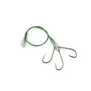 Поводок стальной NAMAZU Leader 1х7 Nylon Coated Green, d-0,33 мм, L-20 см, с одинарным крючком 92247
