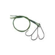 Поводок стальной NAMAZU Leader 1х7 Nylon Coated Green, d-0,39 мм, L-30 см, с одинарным крючком 92247