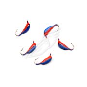 Мормышка вольф"ЯМАН"Банан с ушк, р.2,вес 0,4,цв.красно-синий.(уп.5 шт.)