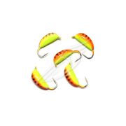 Мормышка вольф"ЯМАН"Банан с ушк, р.4 вес 1,50,цв.красно-синий.(уп.5 шт.)