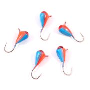 Мормышка вольф"ЯМАН"Капля с ушк. + кр. камень, р.4, вес 1 г, цв.золото(уп.5 шт.)