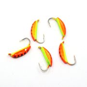 Мормышка вольф"ЯМАН"Супер банан с ушк, р.2,7 вес 0,70 цв.жел.-оранж.(уп.5 шт.)