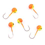 Мормышка вольф"ЯМАН"Шар с отв, р.3, вес 0,30 цв.желт.-оранж.(уп.5 шт.)