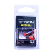 Мормышка безнасад. ЯМАН "Муравей с ушком" матовый шоколад, вес 0,8 г, ядрен. кубик красный(уп.5 шт)