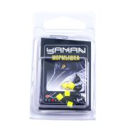 Мормышка безнасад. ЯМАН "Муравей с ушком", вес 0,8 г, ядреный кубик желтый (уп. 5 шт.)