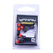 Мормышка безнасад. ЯМАН "Муравей с ушком", вес 0,8 г, ядреный кубик красный (уп. 5 шт.)