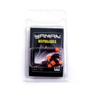 Мормышка безнасад. ЯМАН "Гвоздекубик", матовый шоколад, d-4 мм, вес 1,2 г, ядр.кубик красный(уп.5шт)