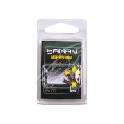 Мормышка безнасад. ЯМАН "Гвоздекубик" матовый шоколад, d-2,5 мм, вес 0,6 г,ядр.кубик желтый(уп.5 шт)