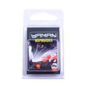 Мормышка безнасад. ЯМАН "Гвоздешарик" матовый шоколад, d-2,5 мм, вес 0,6 г, шарик оранж.неон(уп.5шт)