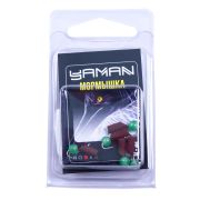 Мормышка безнасад. ЯМАН "Гвоздешарик" матовый шоколад, d-3 мм, вес 0,85 г, кошачий глаз зел(уп.5шт)