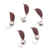 Мормышка безнасад. ЯМАН "Банан" матовый шоколад, d-4 мм, вес 1 г, шарик латунный (уп.5 шт)