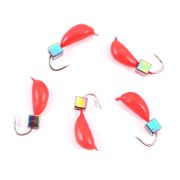 Мормышка безнасад. ЯМАН "Банан" зеленый, d-4 мм, вес 1 г, кубик хамелеон (уп. 5 шт.)