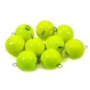 Груз Чебурашка окрашенный разборный "ЯМАН" (10 шт.) - 28 гр., жёлтый/200/