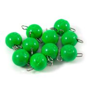 Груз Чебурашка окрашенный разборный "ЯМАН" (10 шт.) - 8 гр., зелёный/500/