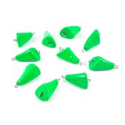 Груз Пуля-эксцентрик окрашенный разборный "ЯМАН" (10 шт.) - 14 гр., зелёный/350/