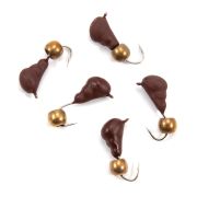 Мормышка безнасад. ЯМАН "Муравей с ушком" матовый шоколад, вес 1 г, шарик латунный (уп. 5 шт.)