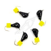 Мормышка безнасад. ЯМАН "Муравей с ушком", вес 0,6 г, ядреный кубик желтый (уп. 5 шт.)