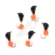 Мормышка безнасад. ЯМАН "Муравей с ушком", вес 0,45 г, ядреный кубик красный (уп. 5 шт.)