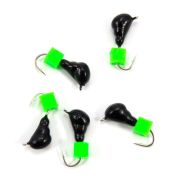 Мормышка безнасад. ЯМАН "Муравей с ушком", вес 0,8 г, ядреный кубик зелёный (уп. 5 шт.)