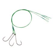 Поводок стальной NAMAZU Leader 1х7 Nylon Coated Green, d-0,48 мм, L-40 см, с одинарным крючком 92247