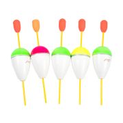 Поплавок ЯМАН "Капля" сквозной с бобышкой, пенопласт, 15 г, цвет в ассорт. (уп. 5 шт)