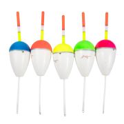 Поплавок ЯМАН "Капля" с цветной антенной, пенопласт, 15 г, цвет в ассорт. (уп. 5 шт.)