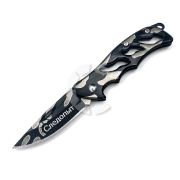 Нож туристический "СЛЕДОПЫТ", дл. клинка 57 мм, ручка и лезвие цвет чб камо/360/240/