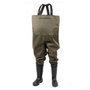 Полукомбинезон рыбацкий СЛЕДОПЫТ нейлон+ЭВА, фольгированный утеплитель, р. 44, цв. олива/4/