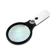 Лупа двойная с подсветкой СЛЕДОПЫТ, кратность 3х и 4,5х, вес 120 гр, d л 7 и 1,7 см, без бат./100/