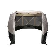 Шатер СЛЕДОПЫТ быстросборный, 6 стен, 3,35х3,85 м, h-2,25 м, S по полу 9,3 кв.м, цв. КРЕМ-ХАКИ