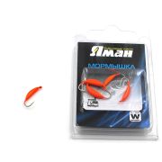 Мормышка вольф"ЯМАН"Супер банан с ушк, р.2,2 вес 0,50 цв.оранж.(уп.5 шт.)