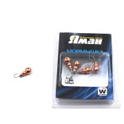 Мормышка вольф"ЯМАН"Муравей круглый с отв, р.4, вес 1,10 цв.медь(уп.5 шт.)