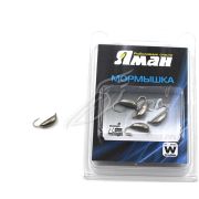 Мормышка вольф"ЯМАН"Банан с ушк, р.2,50,вес 0,70,цв.никель(уп.5 шт.)