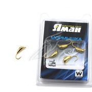 Мормышка вольф"ЯМАН"Банан с ушк, р.2,вес 0,4,цв.золото(уп.5 шт.)