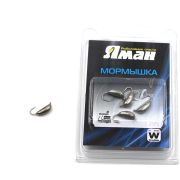 Мормышка вольф"ЯМАН"Банан с ушк, р.2,вес 0,4,цв.никель(уп.5 шт.)