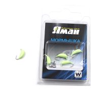 Мормышка вольф"ЯМАН"Банан с ушк, р.3,вес 1,10,цв.фосф.(уп.5 шт.)