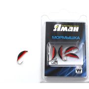 Мормышка вольф"ЯМАН"Супер банан с ушк, р.3,вес 0,90 цв.черн/кр.(уп.5 шт.)