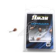 Мормышка вольф"ЯМАН"Капля с фосф. с отв, р.3,5,вес 0,60 цв.медь(уп.5 шт.)