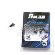 Мормышка вольф"ЯМАН"Длинный муравей с отв, р.3,вес 0,41 цв.черн.никель(уп.5 шт.)