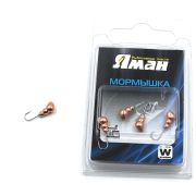 Мормышка вольф"ЯМАН"Длинный муравей с отв, р.4,вес 1,20 цв.медь(уп.5 шт.)