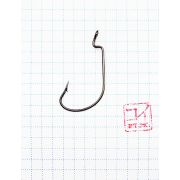 Крючок KOI "OFFSET WORM ", размер 2/0 (INT), цвет BN, офсетный (10 шт.)/75/