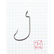 Крючок KOI "OFFSET WORM ", размер 4/0 (INT), цвет BN, офсетный (10 шт.)/65/