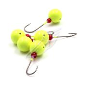Мормышка литая ЯМАН "Дробинка", вес 1,5 гр., кр. Kumho №68, цв. фц. желтый (уп. 5 шт.)