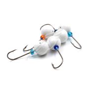 Мормышка литая ЯМАН "Дробинка", вес 3,0 гр., кр. Kumho №70, цв. бел. с/накопит. (уп. 5 шт.)