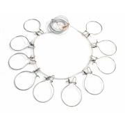 Кукан Namazu металл. трос 4 м, d-2 мм, 10 круг. карабинов (уп. PVC чехол)/15/