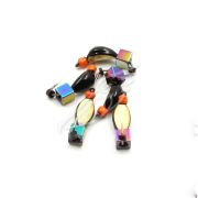 Мормышка вольф. безнасадочная "ЯМАН" Овсинка №4, вес 0,85 гр., кристалл желтый, цв. латунь, (уп.5 шт