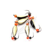 Мормышка вольф. безнасадочная "ЯМАН" Нимфа широкая №3, вес 0,65 гр.,кошачий глаз сверленый, цв. лату