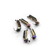 Мормышка вольф. безнасадочная "ЯМАН" Столбик №6, d-2.5 мм, L-8.3 мм, вес 0,90 гр., кристалл хамелеон