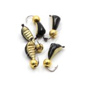 Мормышка вольф. безнасадочная "ЯМАН" Жучок №3, вес 0,50 гр., кубик, цв. латунь (5 шт.)