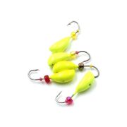 Мормышка литая ЯМАН "Жучок", вес 0,5 гр., кр. Kumho №27, цв. фц. желтый (уп. 5 шт.)